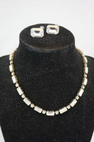 Appraisal: c 's pre hallmarked Coro in scrpt - silvertone necklace