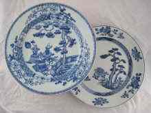 Appraisal: Two Chinese blue and white porcelain plates one Chien Lung