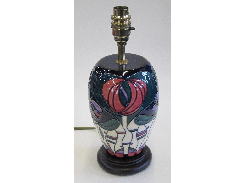 Appraisal: Moorcroft 'Charles Rennie MacKintosh' lamp base