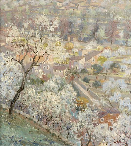 Appraisal: Josep Castellanas Spanish - Vista almendros en flor signed 'Castellanas'