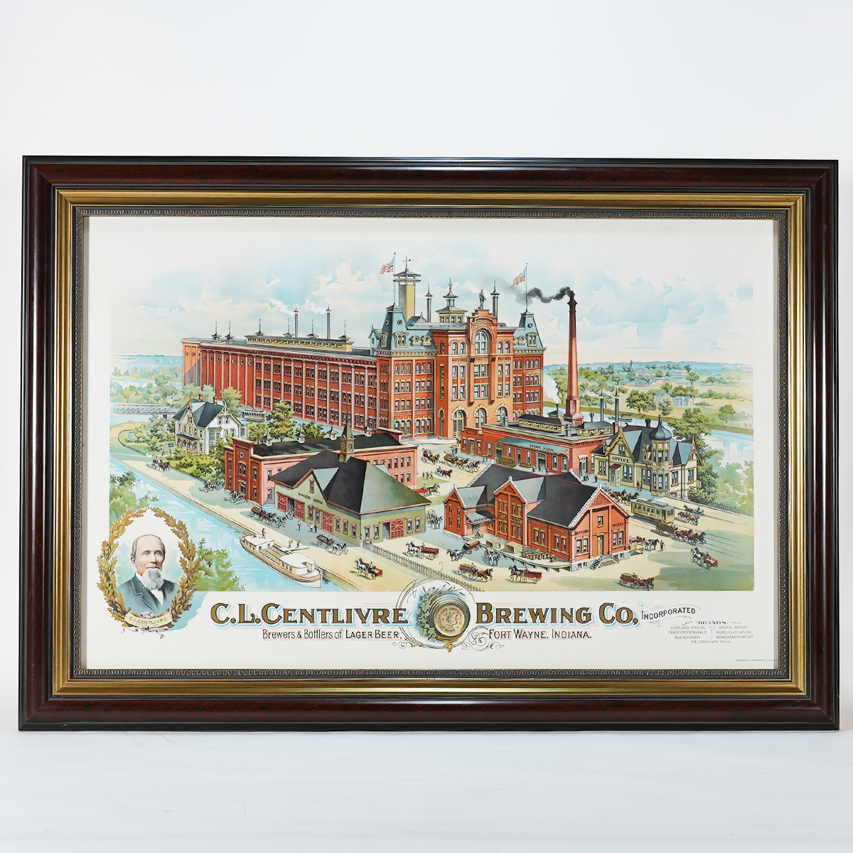 Appraisal: Centlivre Brewing Factory Scene LithographReference n aBrewery C L Centlivre