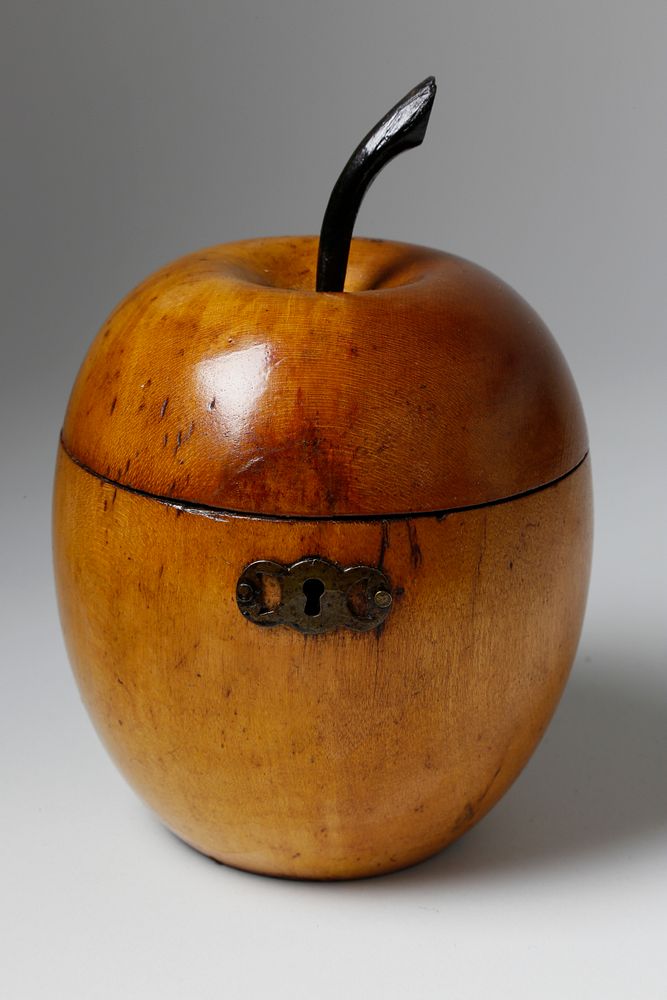 Appraisal: English Cherrywood Apple Tea Caddy th Century English Cherrywood Apple