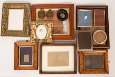 Appraisal: Sundry picture and photograph frames including silver and bird's eye