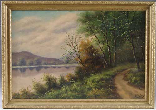 Appraisal: T BAILEY American Early th Century NEW HAMPSHIRE LANDSCAPE Oil