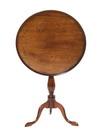 Appraisal: TABLE - Queen Anne mahogany round dish top tilt top