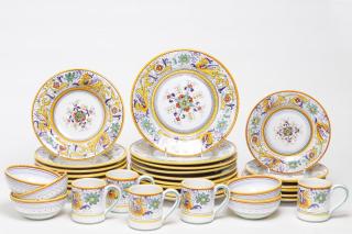 Appraisal: Deruta Italian Dinnerware Hand Soft-paste In traditional Deruta ceramic patterns