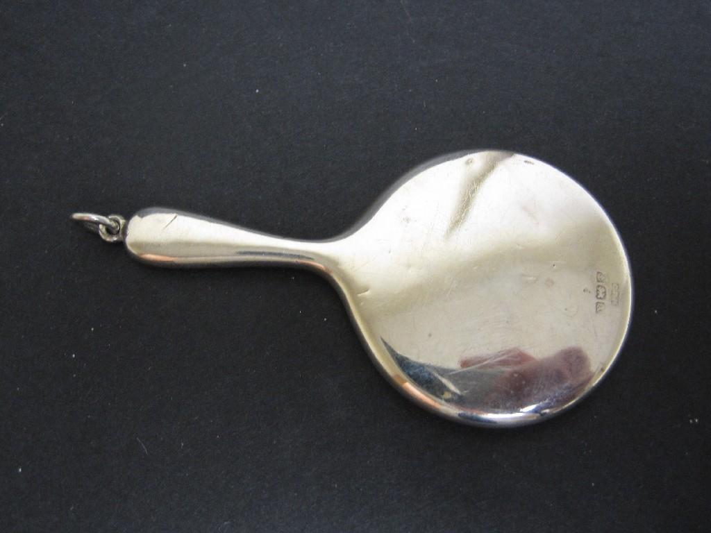 Appraisal: A George V silver framed miniature Pendant Hand Mirror Birmingham