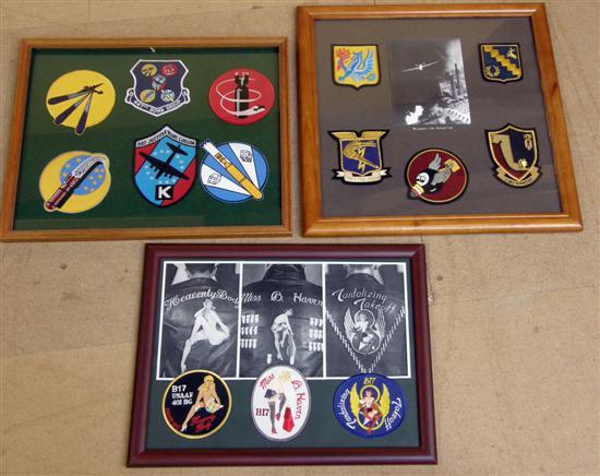 Appraisal: Framed photograph of three American World War II bomber jackets