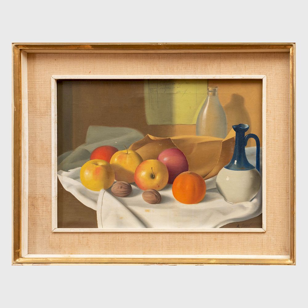 Appraisal: Alfredo Serri - Still Life of Fruit Oil on canvas