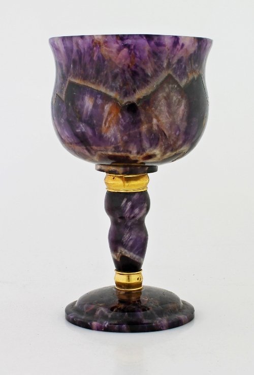 Appraisal: A Blue John goblet on turned stem and circular foot