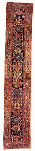 Appraisal: A Malayer runner Central Persia circa size approximately ft in