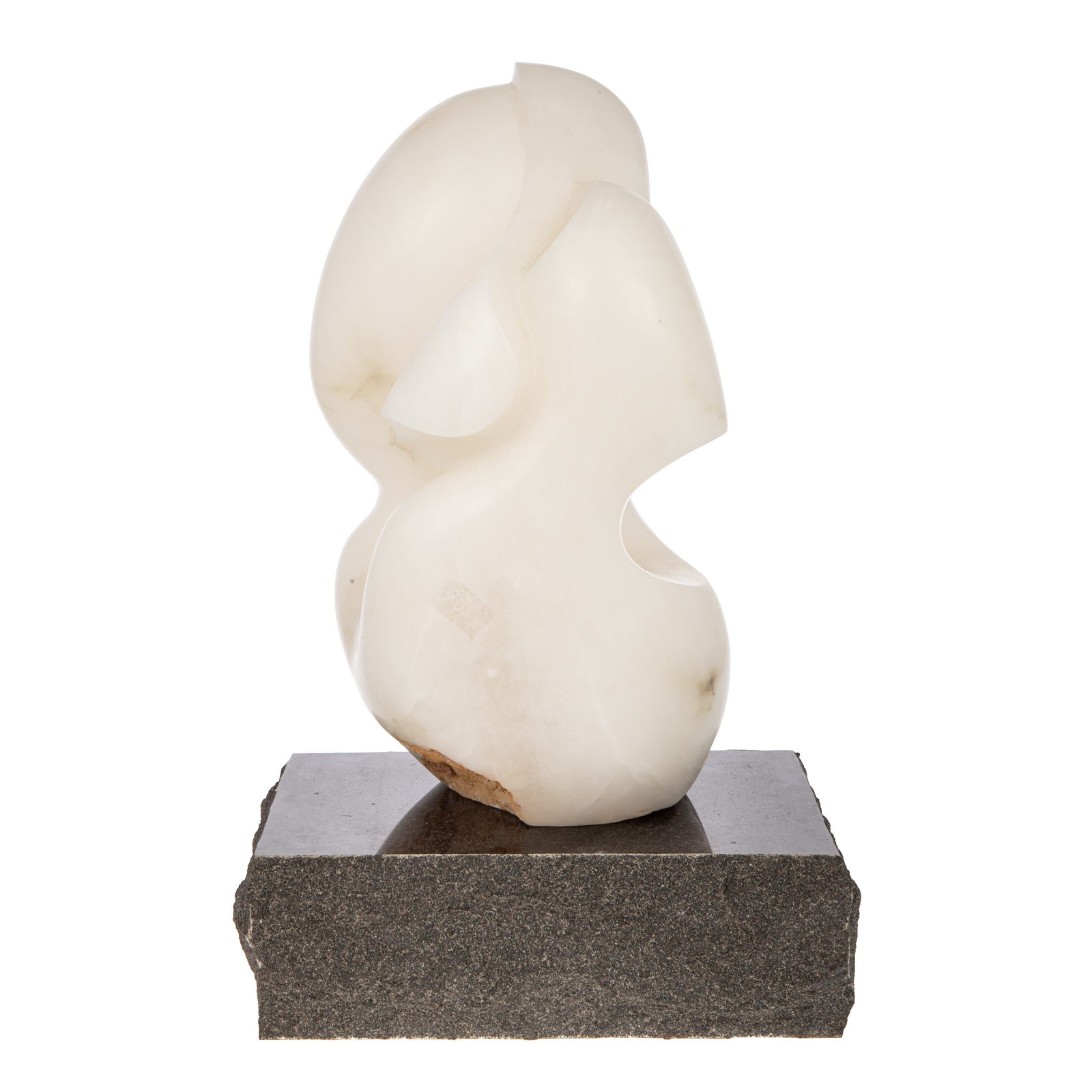 Appraisal: ALLISON SMALL WHITE MARBLE ABSTRACT SCULPTURE American th century White