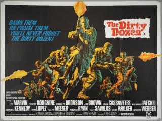 Appraisal: Dirty Dozen British Quad film poster War directed by Robert