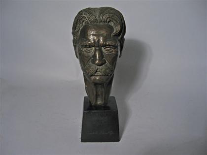 Appraisal: Bronze clad bust of Albert Schweitzer Stamped Cherne H on