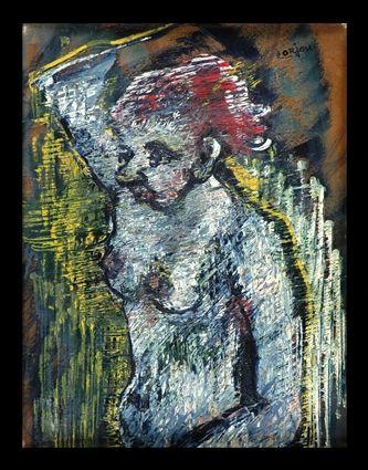 Appraisal: BERNARD LORJOU - PORTRAIT OF A FEMALE NUDE Oil on