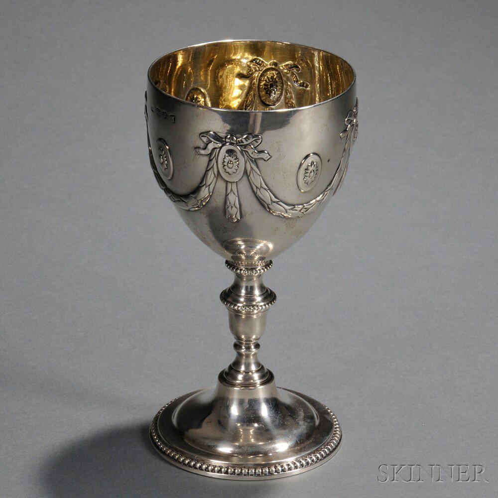 Appraisal: George III Sterling Silver Goblet London - Charles Wright maker