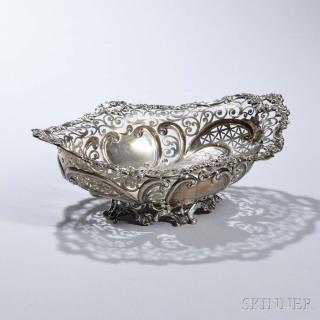 Appraisal: Gorham Sterling Silver Basket Providence c oval with a reticulated