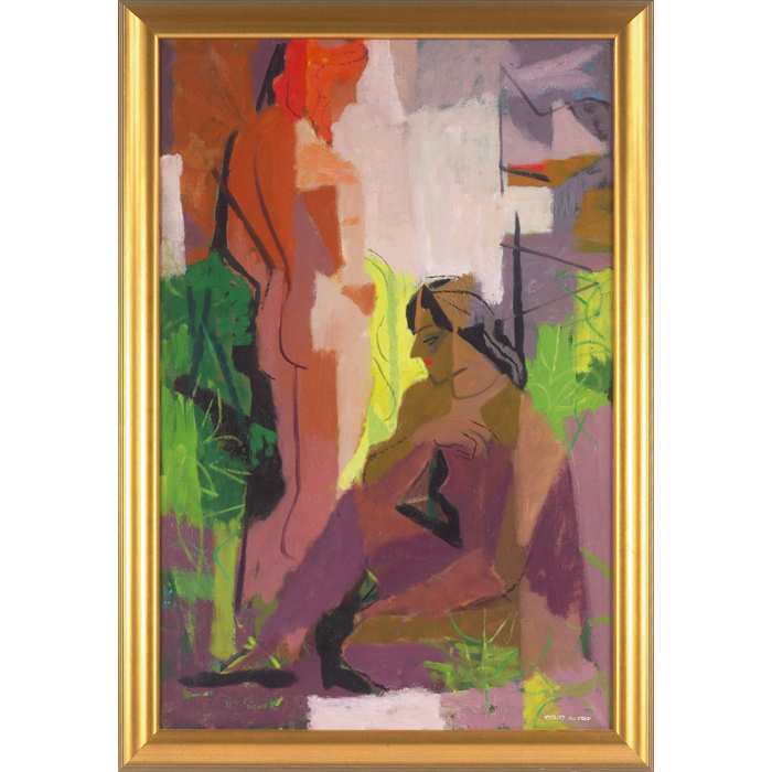 Appraisal: Everett C McNear American - Two Bathers c oil on