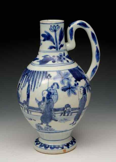 Appraisal: A CHINESE PROVINCIAL BLUE AND WHITE PORCELAIN JUG in the