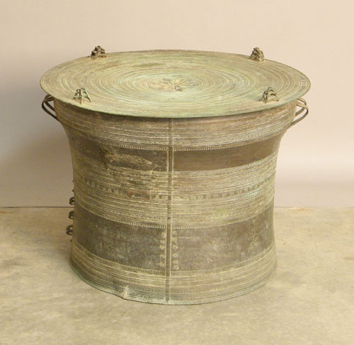 Appraisal: Chinese bronze rain drum h w