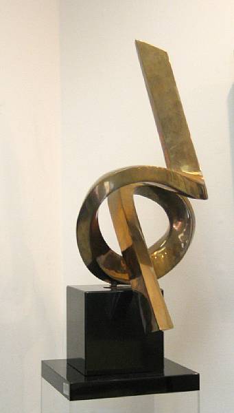 Appraisal: Sir American born Untitled Abstract sculpture signed numbered and dated