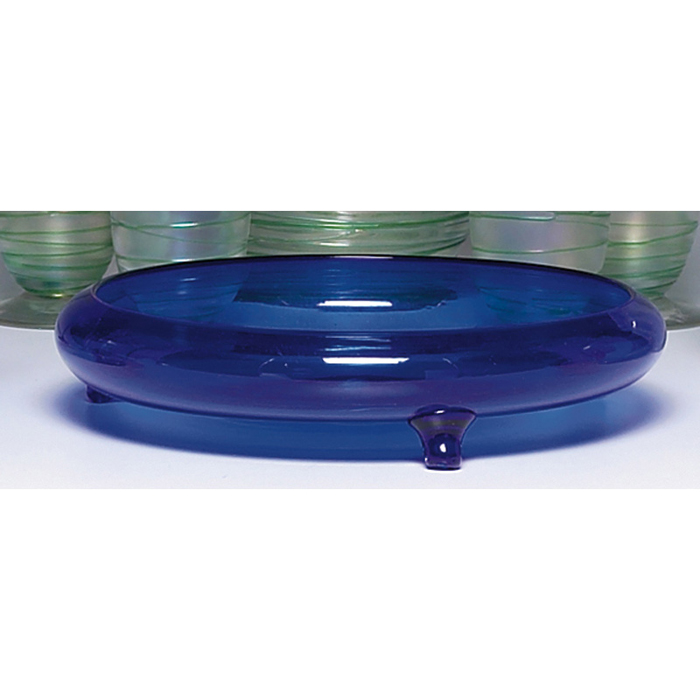 Appraisal: Steuben bowl low and footed form in cobalt blue glass