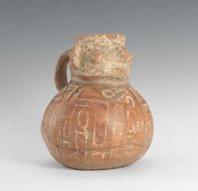 Appraisal: Pre-Columbian Effigy Jug Effigy jug with pigment and figures in