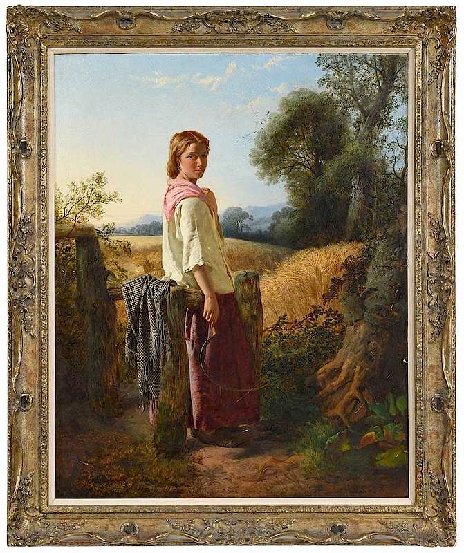 Appraisal: William Henry Midwood British active - Harvest Time signed lower