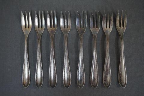 Appraisal: Wellner Silverplate Pastry Fork Set ca 's 's- 's by