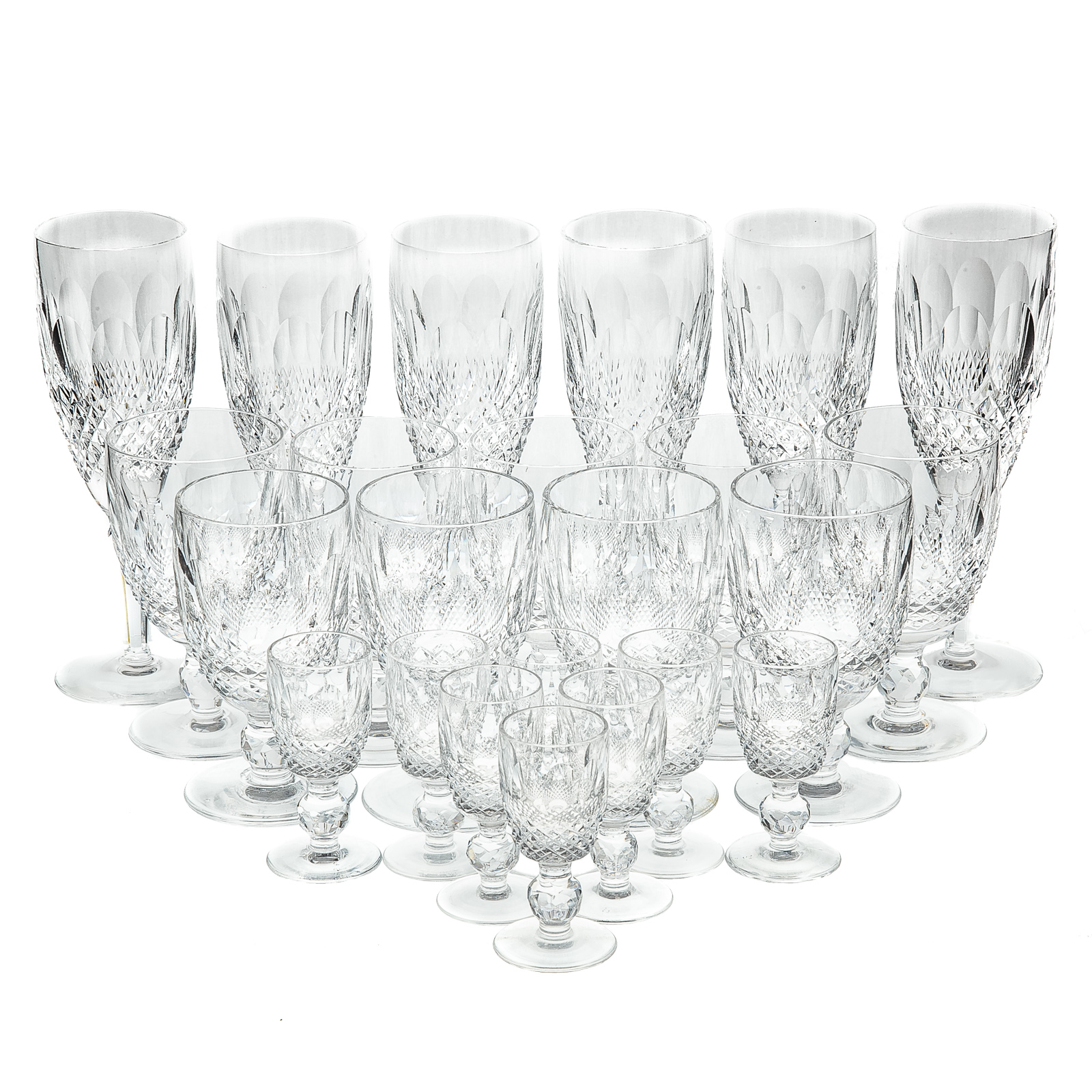 Appraisal: WATERFORD CRYSTAL COLLEEN STEMS Includes wine stems cordials and champagne