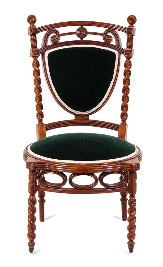 Appraisal: Sale Lot An American Walnut Side Chair george hunzinger th