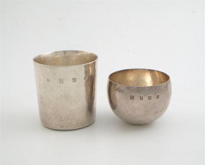 Appraisal: A modern Scottish Britannia standard tumbler cup and a matching