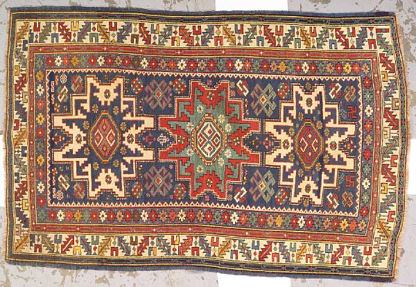 Appraisal: A Shirvan rug Caucasus late th century size approximately ft