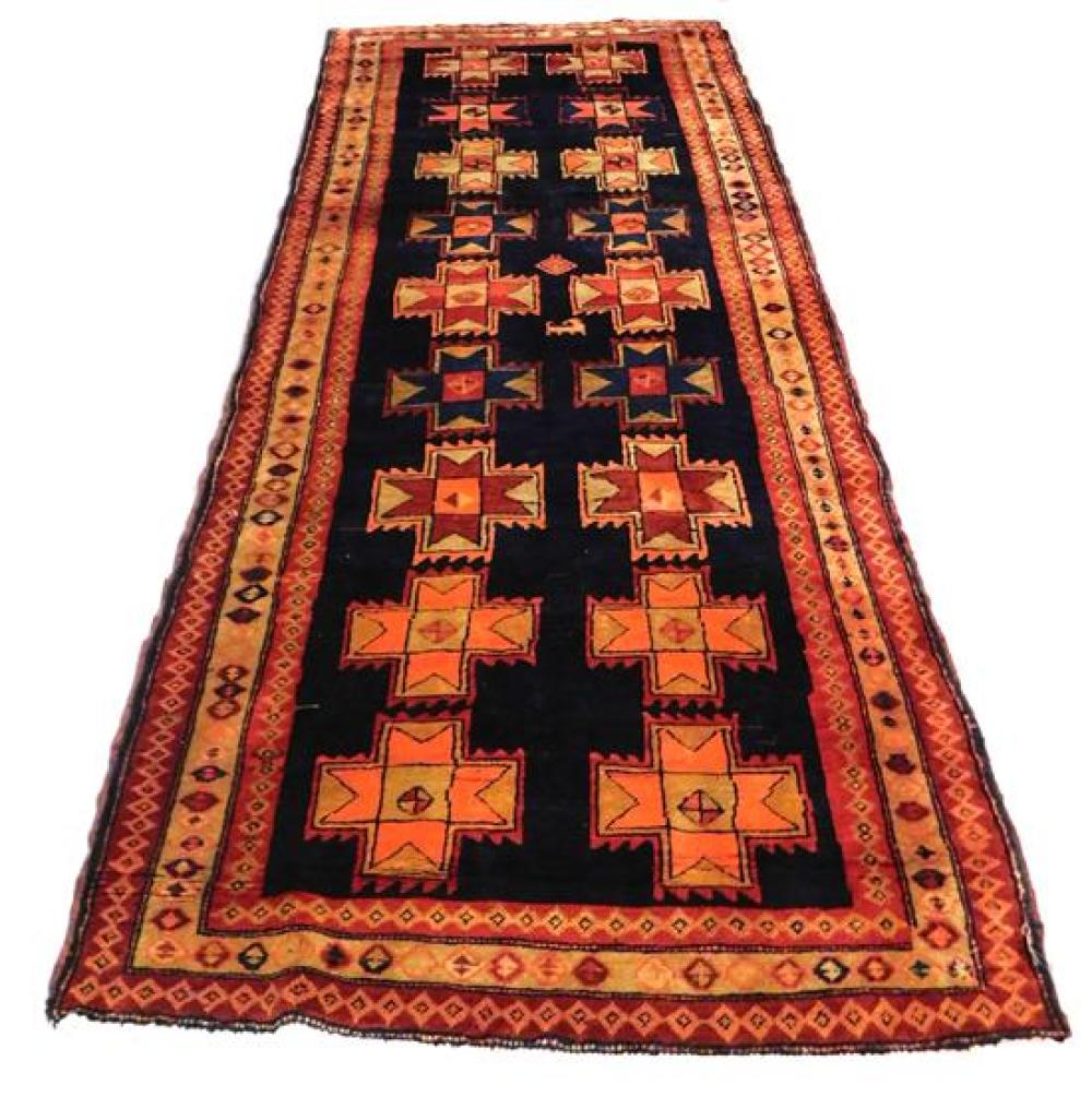 Appraisal: RUG Semi-Antique Caucasian '' x '' hand-knotted wool on cotton