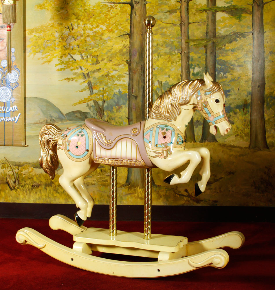 Appraisal: - Carousel Rocking Horse Carousel rocking horse housed in the