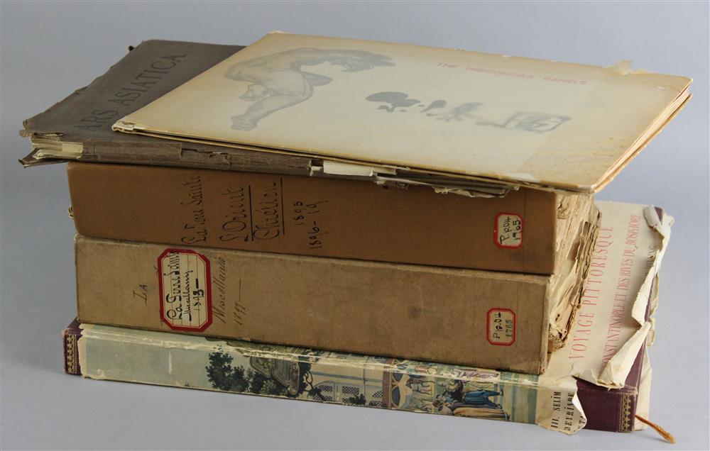 Appraisal: ASIAN A GROUP OF FIVE BOOKS comprising La Terre Sainte