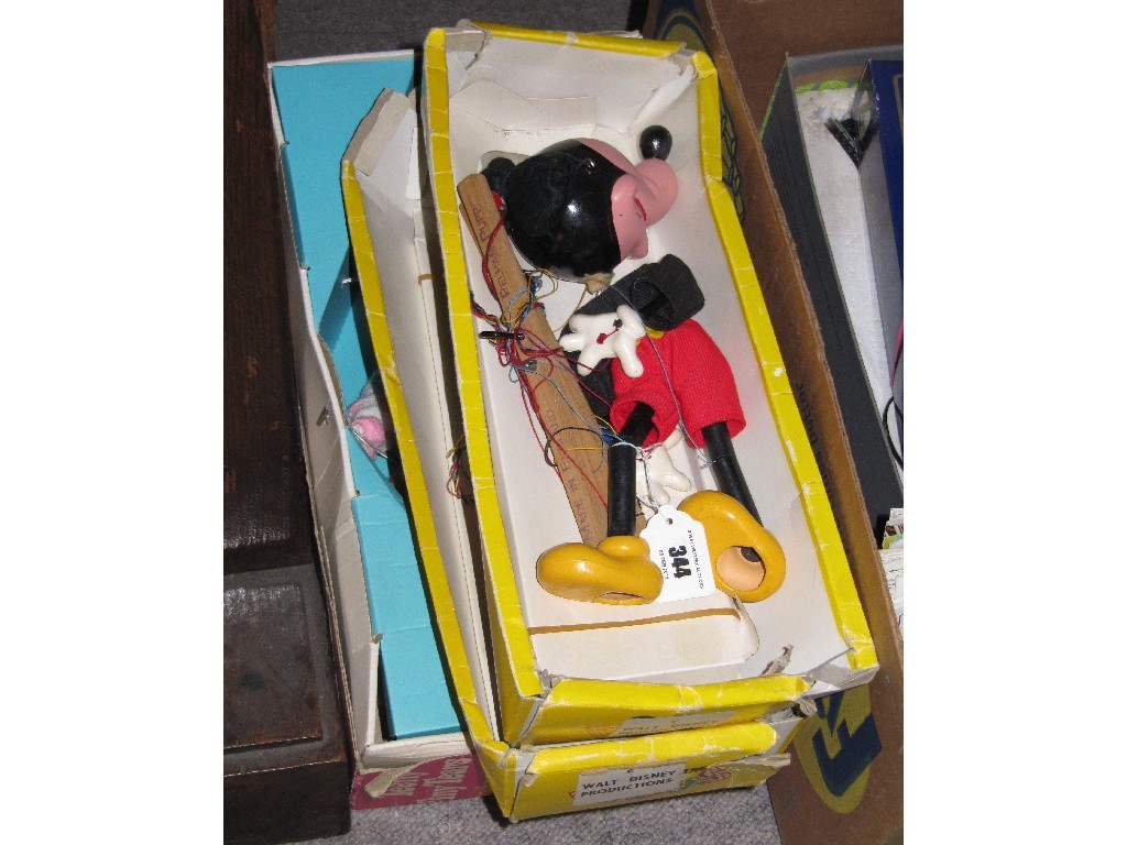 Appraisal: Lot comprising Mickey and Minnie Mouse puppets and a Tiny