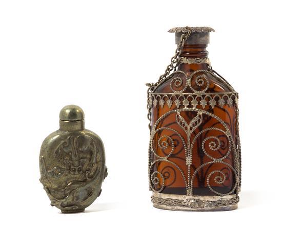 Appraisal: Sale Lot A Two Snuff Bottles the first a glass