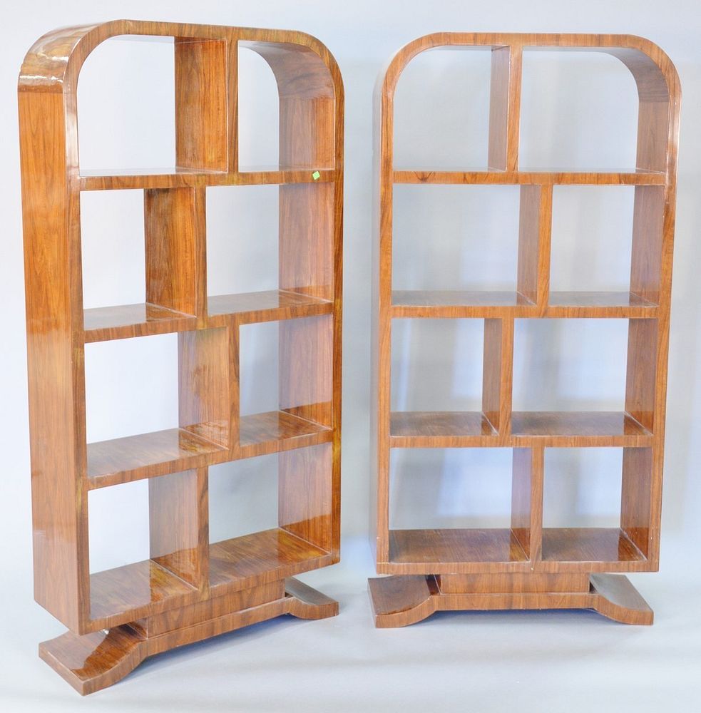 Appraisal: Pair of Modern Deco style book shelves ht wd dp