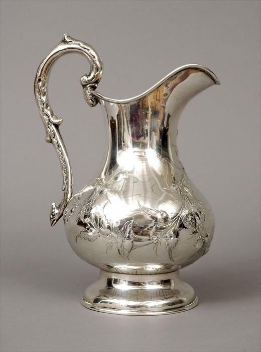 Appraisal: American Rococo Revival Coin Silver Pitcher in approx oz