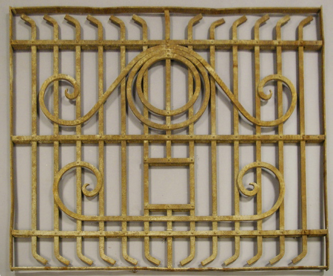 Appraisal: Set of Five Wrought-Iron Ornamental Grillwork Fencing Panels each panel