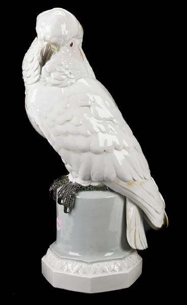 Appraisal: A Nymphenburg porcelain model of a cockatoo height in