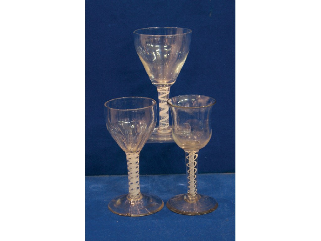 Appraisal: A LARGE GEORGE III STYLE WINE GLASS with a shaped