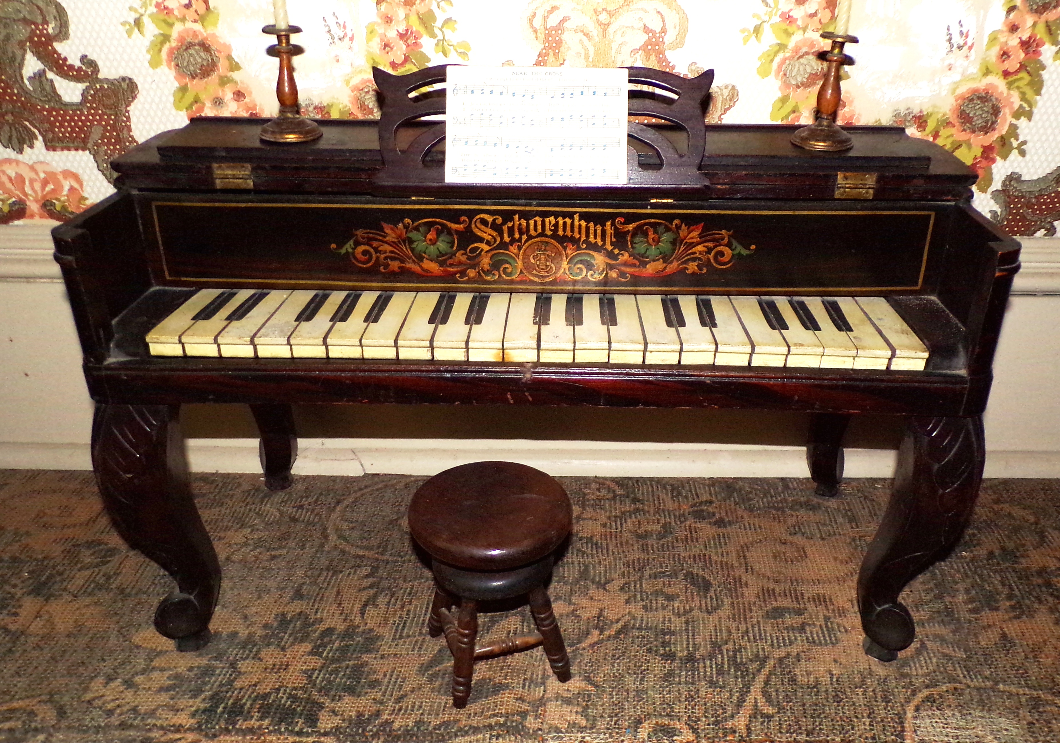 Appraisal: Schoenhut Child's doll piano with stool as is x x