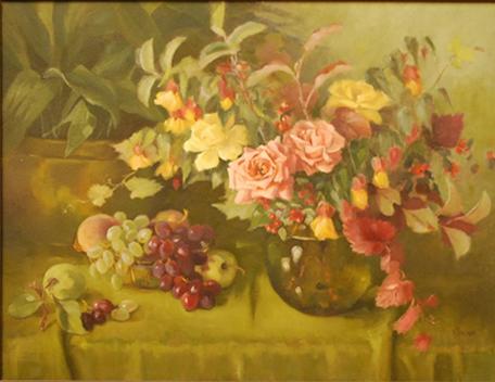 Appraisal: SIGNED S JOHNS STILL LIFE OIL ON CANVAS X CM