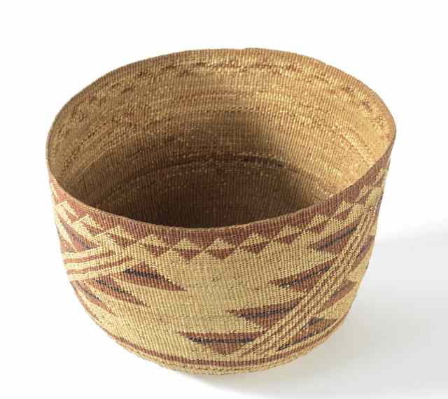 Appraisal: HUPA KARUK KAROK CALIFORNIA INDIAN BASKET woven from willow pine