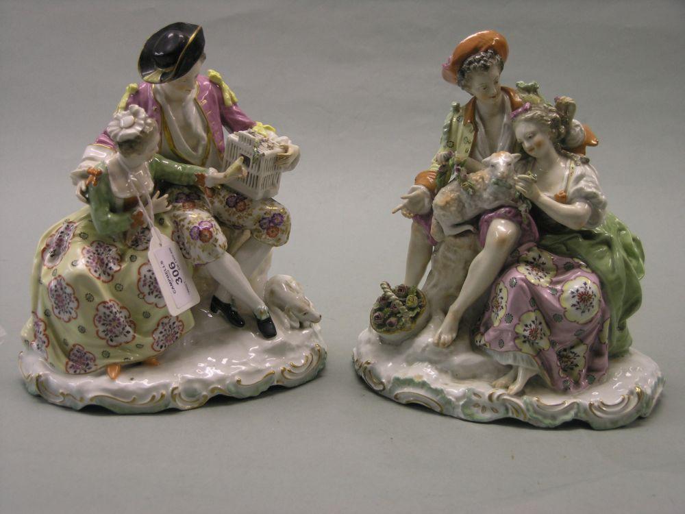 Appraisal: A pair of late th century Samson type porcelain figure