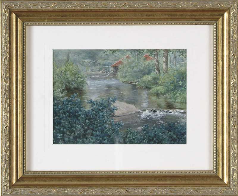 Appraisal: NELSON AUGUSTUS MOORE American - SUMMER STREAM Fine watercolor gouache