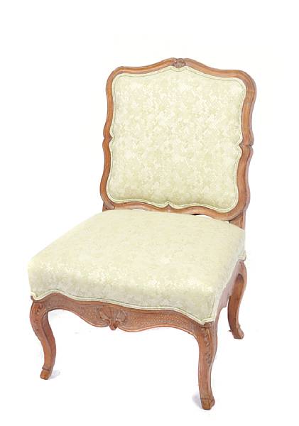 Appraisal: A Louis XV style beechwood side chair height in width