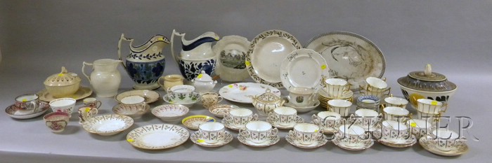 Appraisal: Large Group of Mostly English Porcelain including a Staffordshire bowl